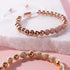 Or rose 18 carats | Bracelet Gala Pavé de Cristaux | Blanc